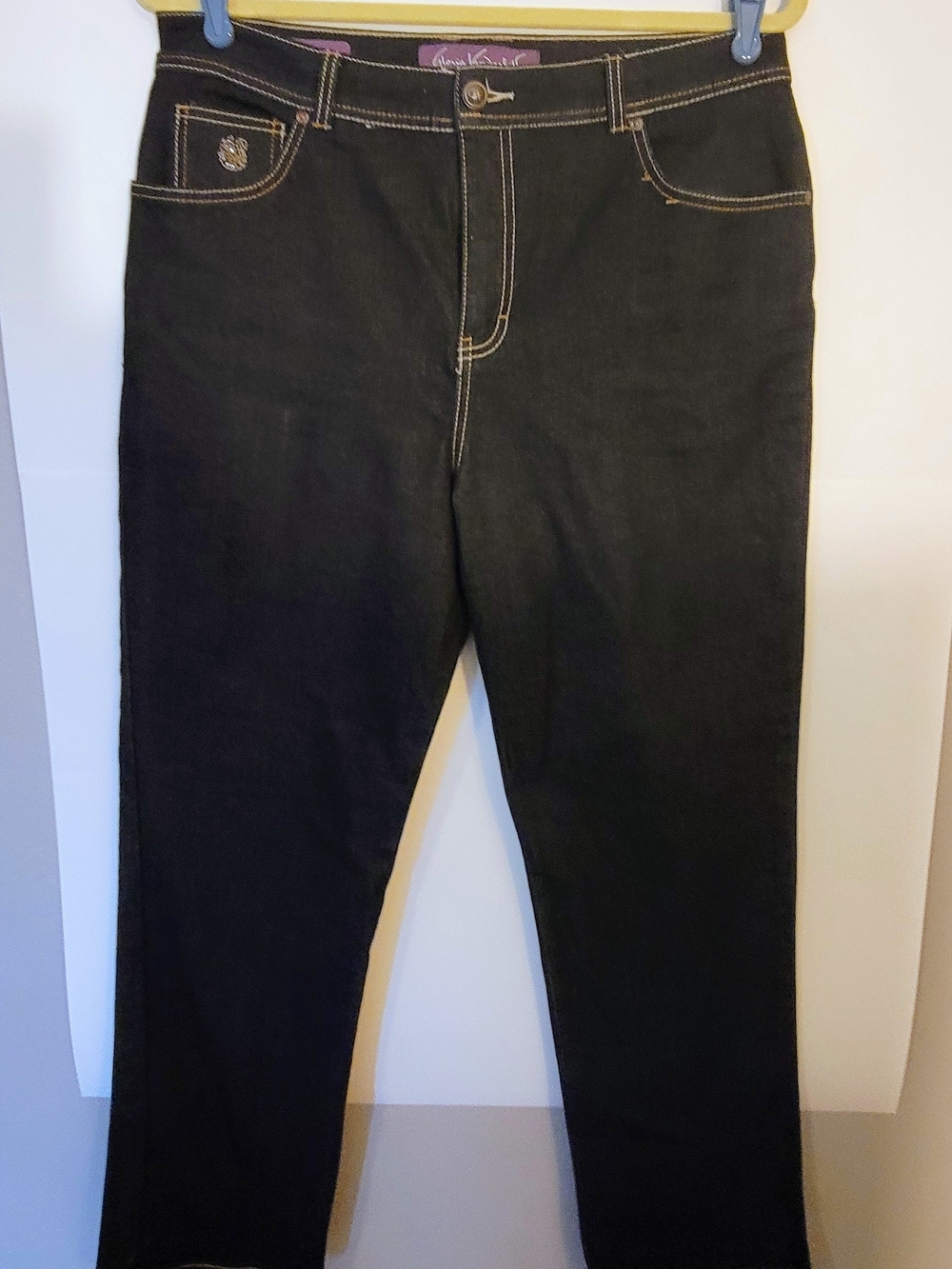 Gloria Vanderbilt Dark Blue Straight-Leg Amanda Jeans
